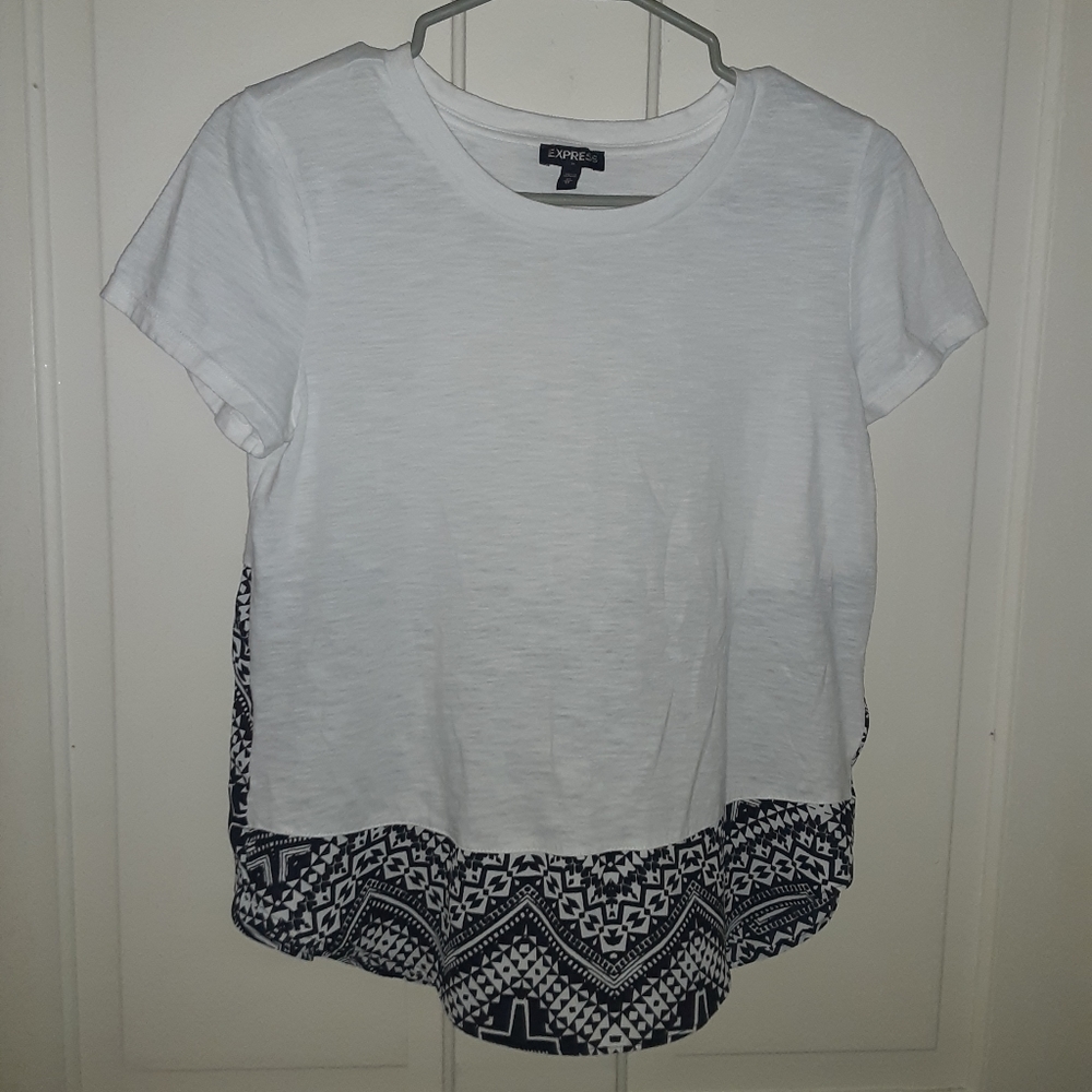 Aztec and white shirt